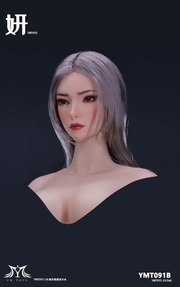 YMTOYS 1/6 YMT091 cabello implantado cabeza femenina esculpir Yan