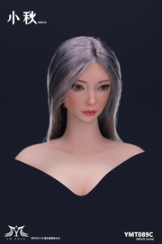 YMTOYS 1/6 YMT089 Implantiertes Haar weiblicher Kopf Sculpt Xiaoqiu