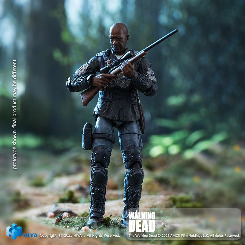[Reserva] Figura de acción Hiya The Walking Dead Exquisite Mini Series Morgan, escala 1/18