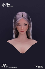 YMTOYS 1/6 YMT089 Implantiertes Haar weiblicher Kopf Sculpt Xiaoqiu