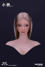 YMTOYS 1/6 YMT089 Implantiertes Haar weiblicher Kopf Sculpt Xiaoqiu