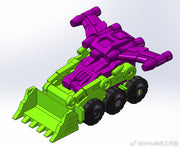Dr.Wu DW-ES03 Cyber Shovelloader Scrapper & DW-ES04 Cyber Mixer Truck Mixmaster Set of 2