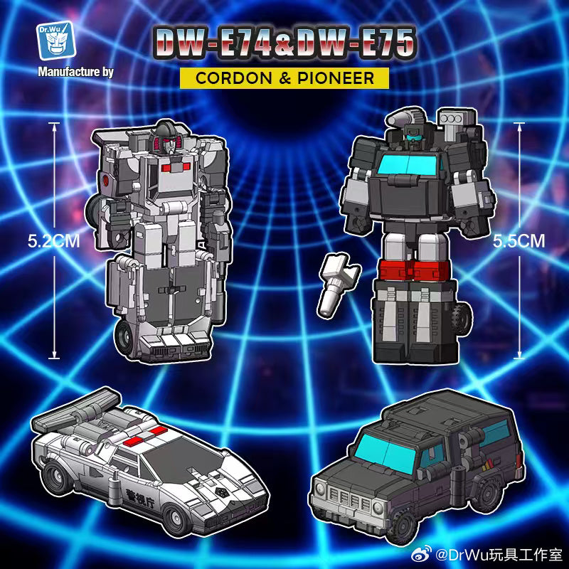 [Pre-Order] Dr.Wu DW-E74 Wanderer Runamuck & DW-E75 Pioneer Trailbreaker Set of 2