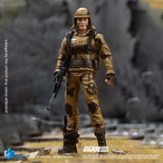 HIYA Exquisita Mini Serie 1/18 Escala 4 pulgadas GIJoe Dusty Figura de acción