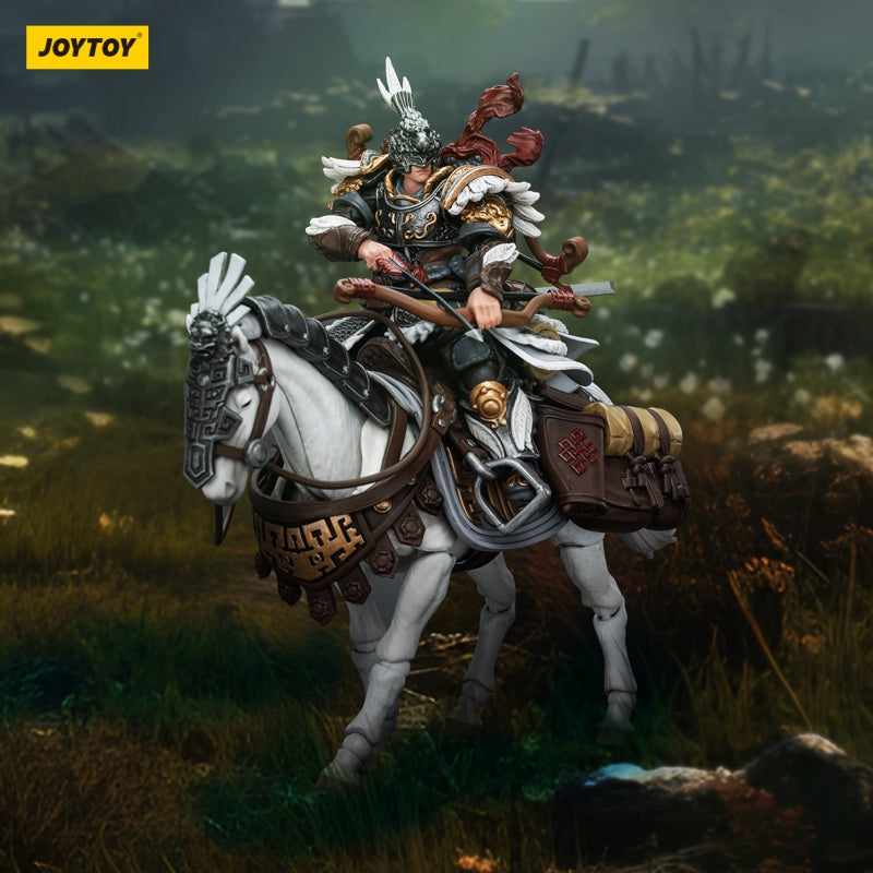 JOYTOY JT5901 6045 1:18 Dark Source-JiangHu Nördlichen Hanland Reich Weiß Feder Schneefeld Bogenschießen Kavallerie und Weiß Feder Gepanzerte Pferd