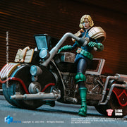 HIYA Exquis Mini Série 1/18 Échelle 4 Pouces JUGE DREDD Juge Anderson &amp; Lawmaster MK Ⅱ Ensemble Action Figure