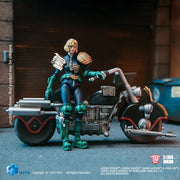 HIYA Exquis Mini Série 1/18 Échelle 4 Pouces JUGE DREDD Juge Anderson &amp; Lawmaster MK Ⅱ Ensemble Action Figure