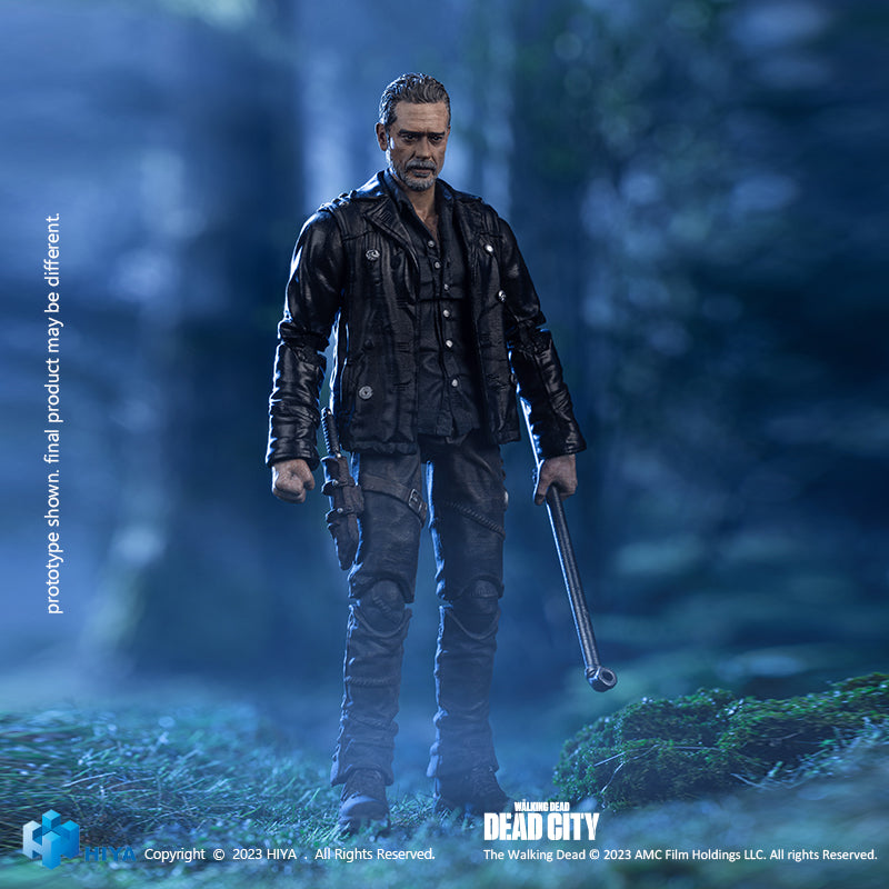 HIYA Exquisite Mini-Serie, Maßstab 1/18, 4 Zoll, The Walking Dead, Dead City, Negan-Actionfigur