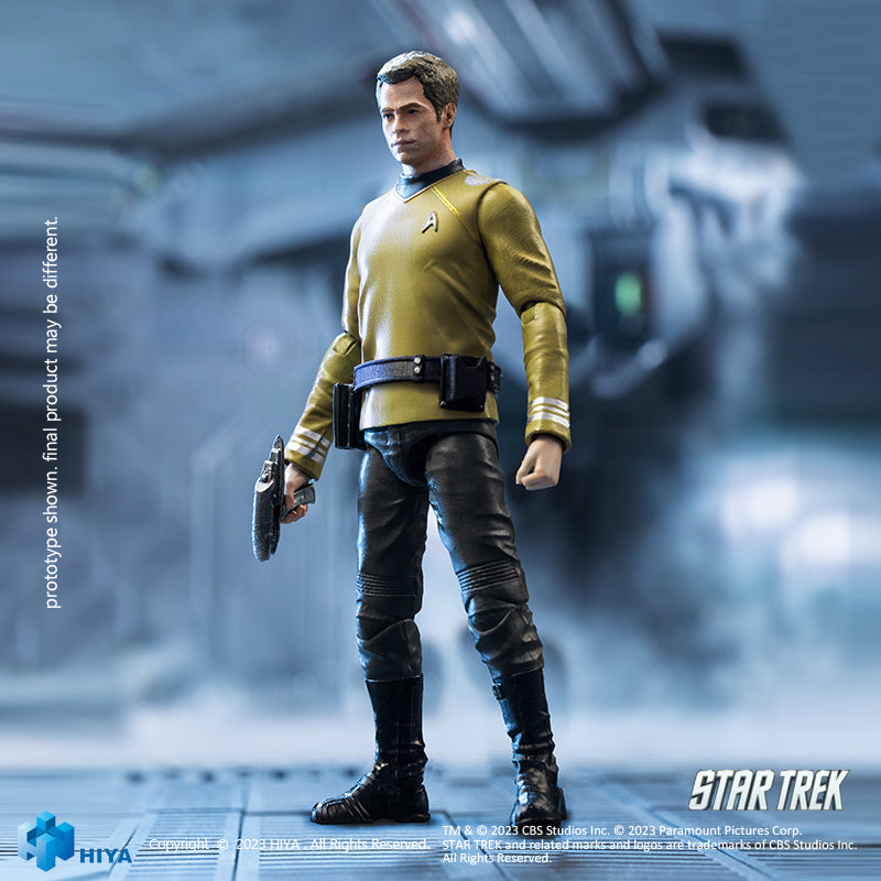 HIYA Exquisite Mini-Serie, Maßstab 1/18, 4 Zoll, Star Trek 2009 Kirk Actionfigur