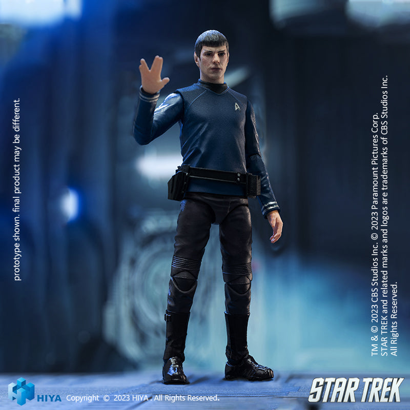 HIYA Exquisite Mini-Serie, Maßstab 1/18, 4 Zoll, Star Trek 2009, Spock-Actionfigur