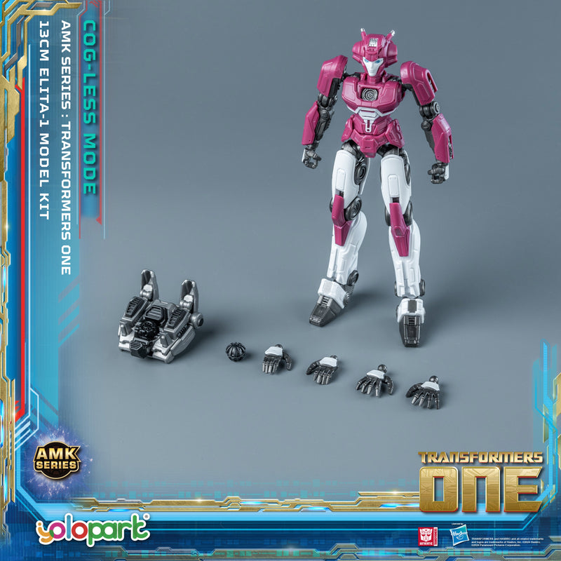 Kit de modelo preensamblado de Transformers One Elita Cog-Less Mode de la serie AMK de Yolopark