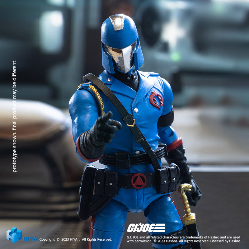 HIYA Exquisite Mini-Serie, 1/18, 4 Zoll, GIJoe Cobra Commander Actionfigur