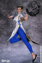 Play Toy 1/6 P026 Fighting Goddess Chun-Li Blue Cheongsam Leggings Version