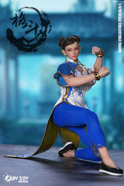 Play Toy 1/6 P026 Fighting Goddess Chun-Li Blue Cheongsam Leggings Version