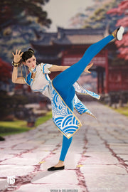 Star Man 1/6 MS-011 Female Fighter Chun-Li Blue Cloud Patterned White Cheongsam Version