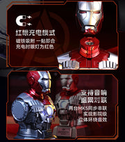 Altavoz Bluetooth con diseño de busto de alivio de presión de Iron Man 2 MK5 coleccionable de Killerbody