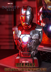 Altavoz Bluetooth con diseño de busto de alivio de presión de Iron Man 2 MK5 coleccionable de Killerbody