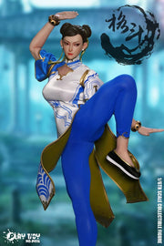 Play Toy 1/6 P026 Fighting Goddess Chun-Li Blue Cheongsam Leggings Version