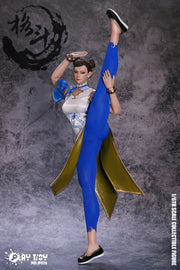 Play Toy 1/6 P026 Fighting Goddess Chun-Li Blue Cheongsam Leggings Version