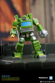 Dr.Wu &amp; Mechanic Studio DW-E33 Hammer Bulkhead y DW-E30M Iron Jack Wheeljack versión de vidrio roto, juego de 2