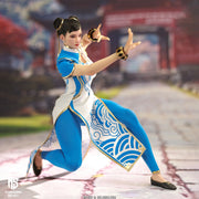 Star Man 1/6 MS-011 Female Fighter Chun-Li Blue Cloud Patterned White Cheongsam Version