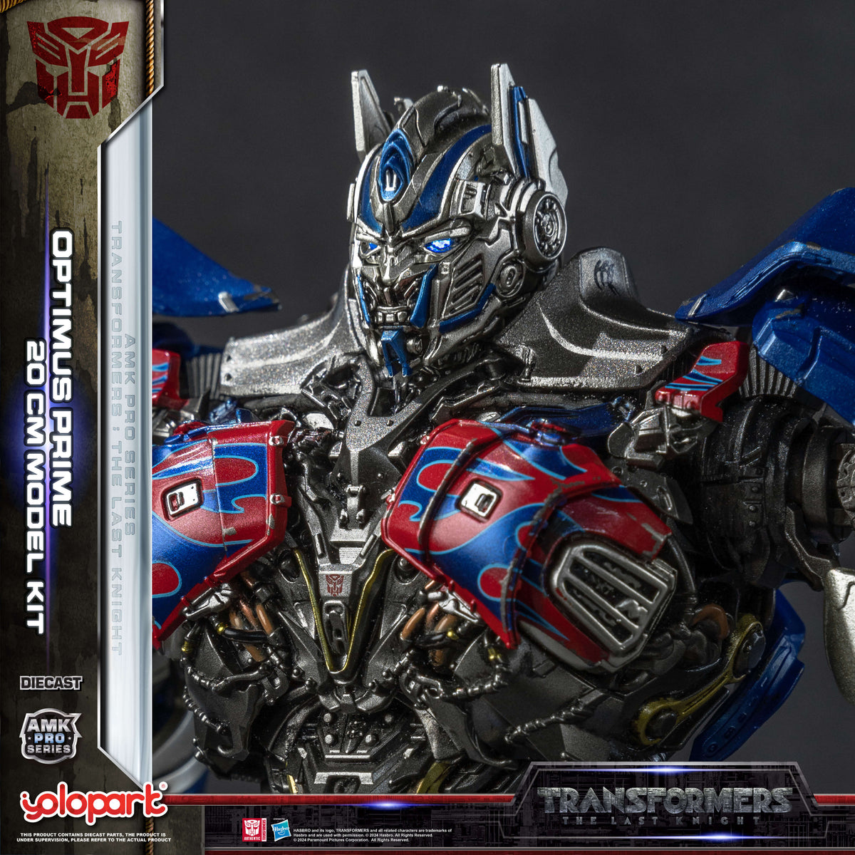 Kit de modelo preensamblado Yolopark AMK Pro Series Transformers: El último caballero Optimus Prime