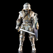 Figura de acción de soldado con escudo azul de las legiones míticas de los Cuatro Jinetes: Cenizas de Agbendor (kit de construcción de caballeros de lujo n.° 3)