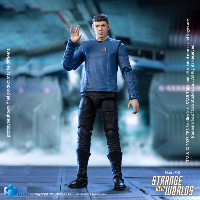 [Reserva] HIYA Star Trek: Strange New Worlds Exquisite Mini Series Spock Figura de acción exclusiva a escala 1/18 de PX Previews