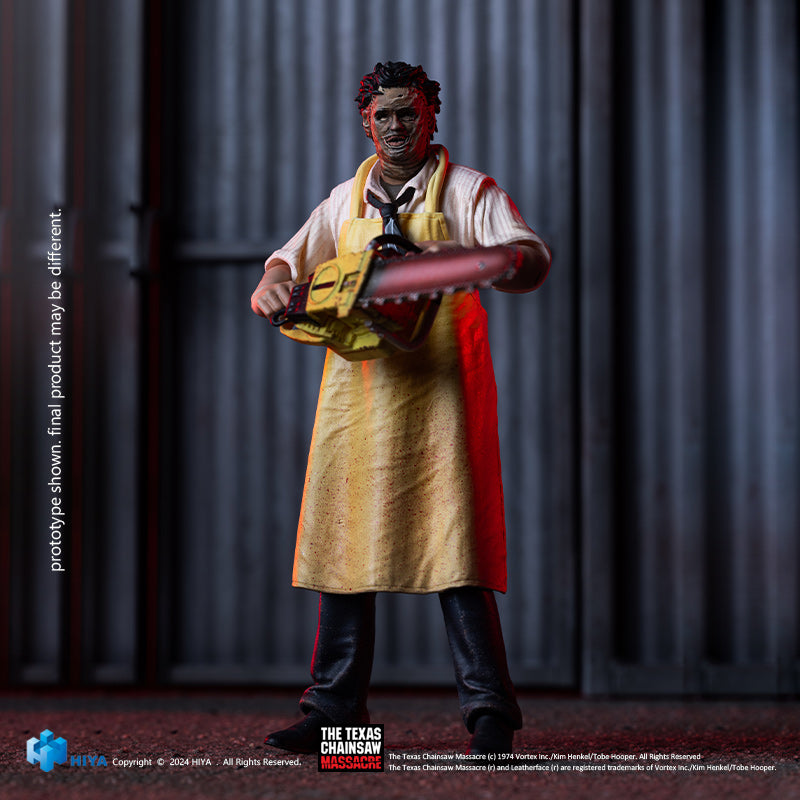 HIYA Exquisite Mini Series 1/18 Scale 4 Inch Texas Chainsaw Massacre 1974 LeatherFace - Killing Mask Standard Ver. Figura de acción