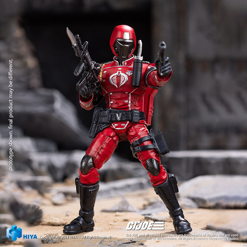 Figura de acción de GIJoe Crimson Guard de 4 pulgadas a escala 1/18 de la exquisita miniserie HIYA