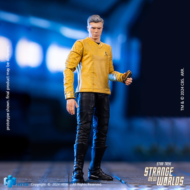 [Pedido anticipado] Figura de acción de Pike de Star Trek Strange New Worlds de 4 pulgadas a escala 1/18 de la exquisita miniserie HIYA 