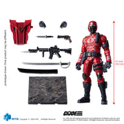 Figura de acción de GIJoe Crimson Guard de 4 pulgadas a escala 1/18 de la exquisita miniserie HIYA