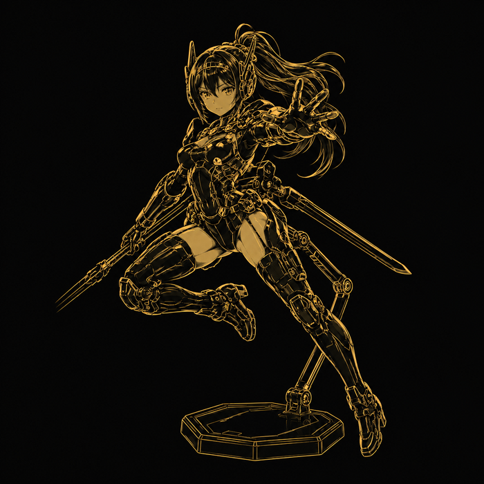 action category artwork in black and gold