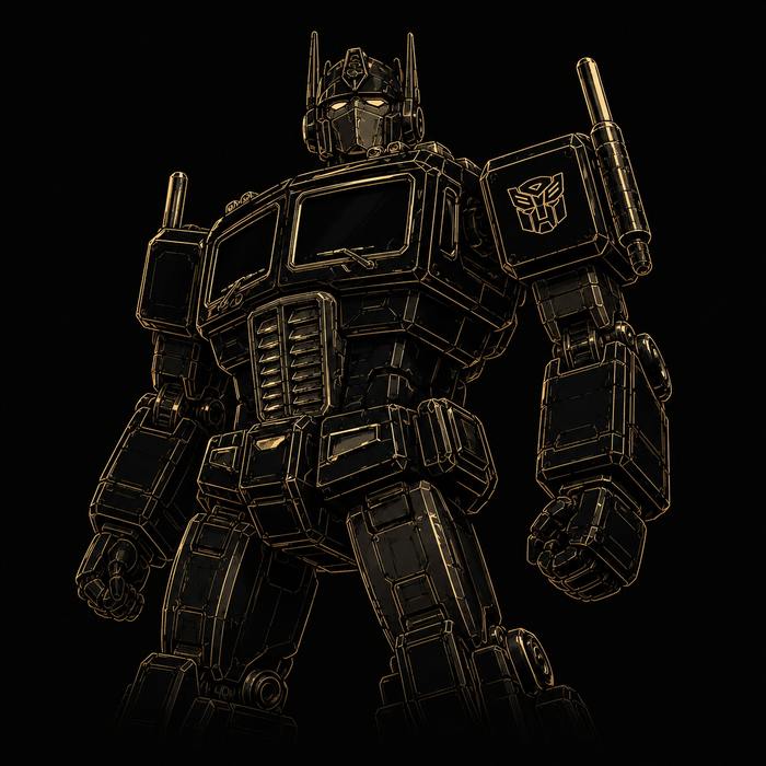 robot category artwork in black and gold
