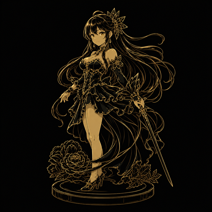 scale category artwork in black and gold