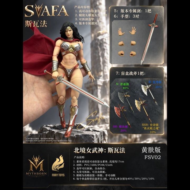 [Pre-Order] Fury Toys 1/12 FSV02 Northern Valkyrie Svafa Yellow Skin Red Armor Ver.