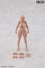 K-Toys 1/12 KT03C Japanische Anime-Figur, molliger weiblicher Körper, schwarze Haut