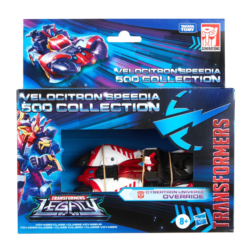 Hasbro Transformers Legacy Velocitron Speedia 500 Colección Voyager Cybertron Universe Override