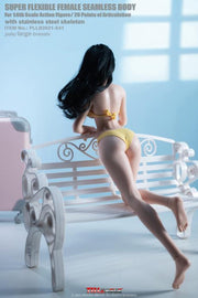 Cuerpo femenino superflexible sin costuras escala 1/6 pálido alto delgado busto grande (S41) 