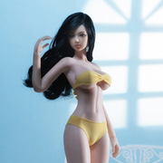 Cuerpo femenino superflexible sin costuras escala 1/6 pálido alto delgado busto grande (S41) 