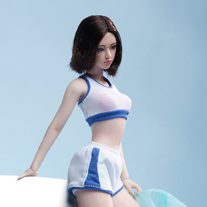 Cuerpo femenino superflexible sin costuras escala 1/6 de busto pequeño pálido (S44) 