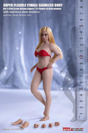 Tbleague Super-Flexible Female Seamless 1/12 Scale Suntan Large Bust Body (T05B/Detachable Feet)