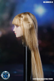 Super Duck Asian Female 1/6 Scale Head Sculpt SDH028B (Long Golden Hair)