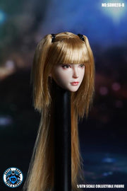 Super Duck Asian Female 1/6 Scale Head Sculpt SDH028B (Long Golden Hair)