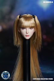 Super Duck Asian Female 1/6 Scale Head Sculpt SDH028B (Long Golden Hair)