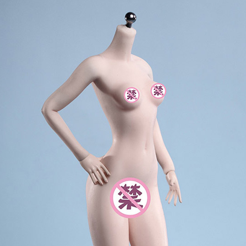 Cuerpo de busto pequeño pálido de escala 1/6 sin costuras para mujer súper flexible (S44A) 