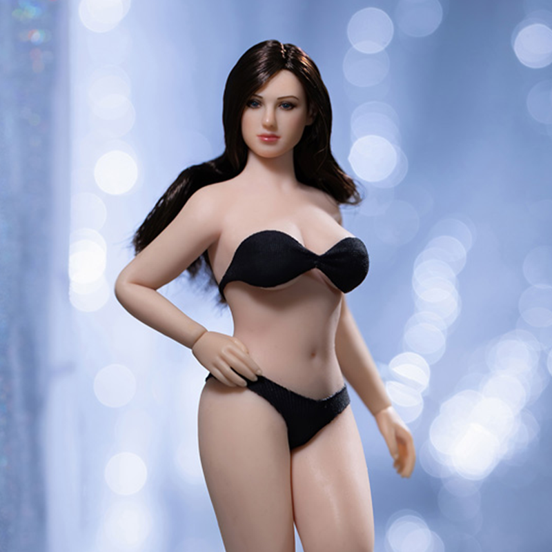 Tbleague Super-Flexible Female Seamless 1/12 Scale Pale Medium Bust Body (T04A/Detachable Feet)