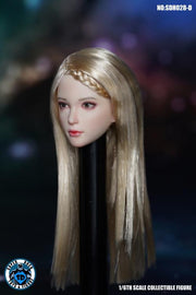 Super Duck Asian Female 1/6 Scale Head Sculpt SDH028D (pelo largo ondulado rubio) 